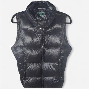 Lauren Ralph Lauren Shiny Black Puffer Vest